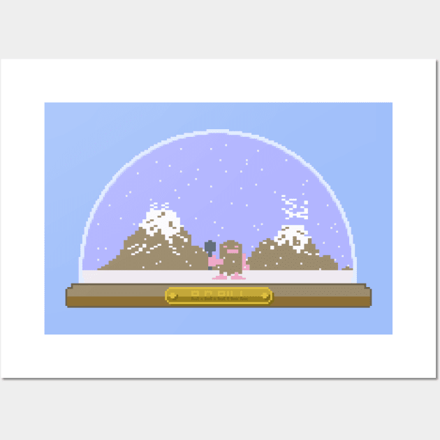 B.C. Bill - Snow Globe Pixel Art Wall Art by RetroTrader